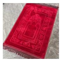 China 10mm Mosque Prayer Rug Color Cotton Filler With Non-Slip Backing on sale