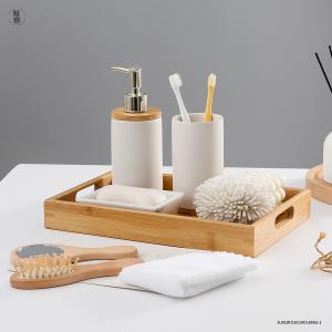 Embossed Ceramic Bathroom Accessories Set Luxury Golden Custom Design