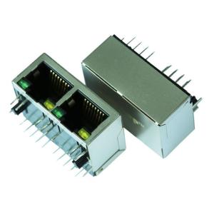 China ARJM12A2-811-BA-EW2 1x2 Port Rj45 Connectors 5G Base - T Dual Magnetic Jack wholesale