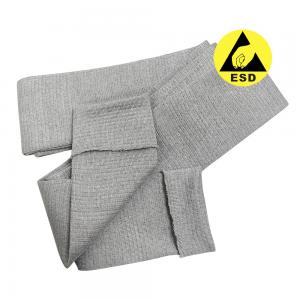 China 90% Polyester 10% Carbon Fiber Tubular ESD Antistatic Rib Circular Knit Fabric For Cuffs supplier