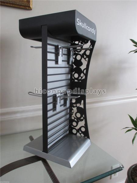 Metal Slatwall Display Stands Countertop Headphone Display Stand