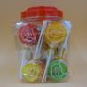 Round shape Assorted fruit Flavor Round Flat Large Swirl Lollipops / Hard Candy