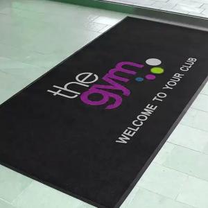 China 9 Mm Anti Slip Outdoor Mat Uv Stabilized Printed Logo Welcome Entrance Carpet supplier