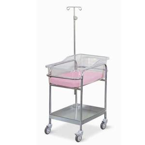 High Strength Hospital Baby Crib  Stainless Steel With Infusion Stand Mattress Hospital Baby Bed