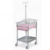 China High Strength Hospital Baby Crib Stainless Steel With Infusion Stand Mattress Hospital Baby Bed wholesale