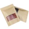 China Food Grade Simple Style Stand Up Pouch With Ziplock Window Moisture Proof Kraft Paper Bag Food Packaging wholesale