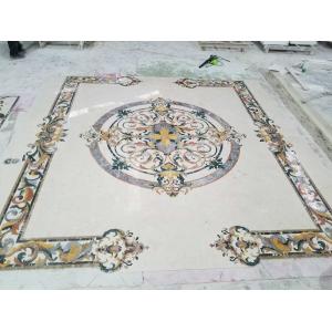 China Polished Marble Decorative Tile Medallions , Lobby Hall Stone Tile Medallions supplier