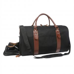 China 21X5.1X12 Inches Travel Duffel Bag , Overnight Black Durable Perfect Weekend Bag supplier