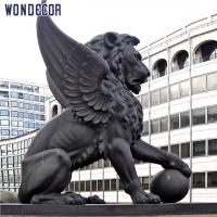 China 160cm Large Bronze Lion Statue Outdoor Metal Animal Decoration on sale