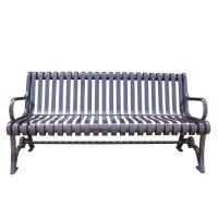 China Cast Iron Outdoor Metal Benches Modern Style For Garden School on sale