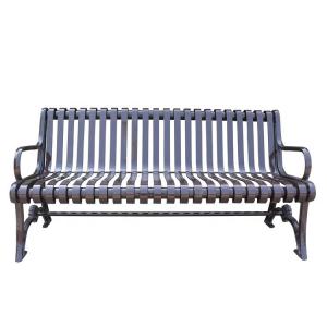 China Cast Iron Outdoor Metal Benches Modern Style For Garden School supplier