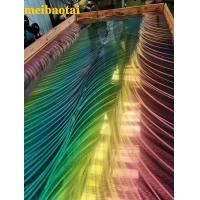 China Laser Pattern Rainbow Stainless Steel Sheet Office Hall Club Hotel Lobby Decoration on sale