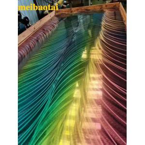 Laser Pattern Rainbow Stainless Steel Sheet Office Hall Club Hotel Lobby Decoration