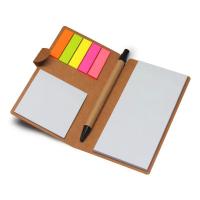 Advertising Eco Friendly Kraft Paper Sticky Notebook With Pen