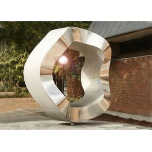 Contemporary Large Scale Stainless Steel Sculpture Distorted Round 2mm Thickness