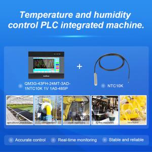 China Entradas análogas NPN passivo do painel 3 do PLC HMI do controle de umidade da temperatura wholesale