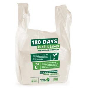 O saco compostable biodegradável do alimento do espaço livre de HDPE/LDPE, lixo branco biodegradável ensaca sacos Compostable do desperdício de alimento