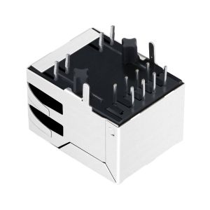 Único porto de 13F-61YGD2NL RJ45 com o LPJ0012GDNL integrado Magnetics