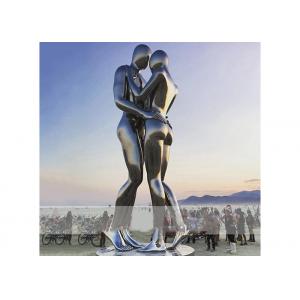 China Square Decoration Modern Stainless Steel Sculpture Metal Lover Sculptures supplier