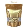 China 200g 500g 1kg Glossy Matt Aluminum Foil Stand Up Pouch With Window Ziplock For Coffee Tea Mylar Bag Flat Bottom Pouch wholesale