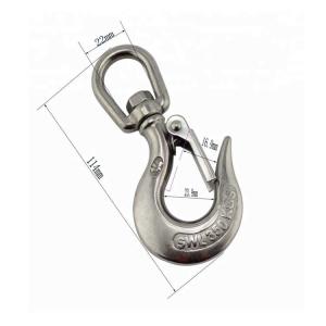 316 Stainless Steel Swivel Eye Crane Hook for Heavy Duty Marine Water Treatment Needs
