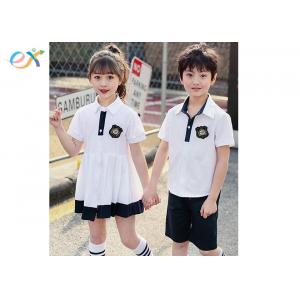 Cool Custom School Uniforms / Summer School Uniform White Dress And Polo Shorts