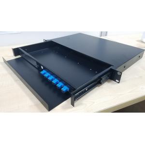 24 Port 1U Pull Out Modular ODF Patch Panel For SC LC ST FC Adapters