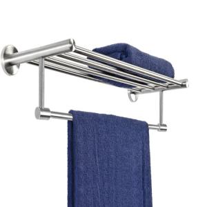 La serviette simple d'hôtel de barre de train de support d'étagère moderne de serviette étirent la surface de polissage