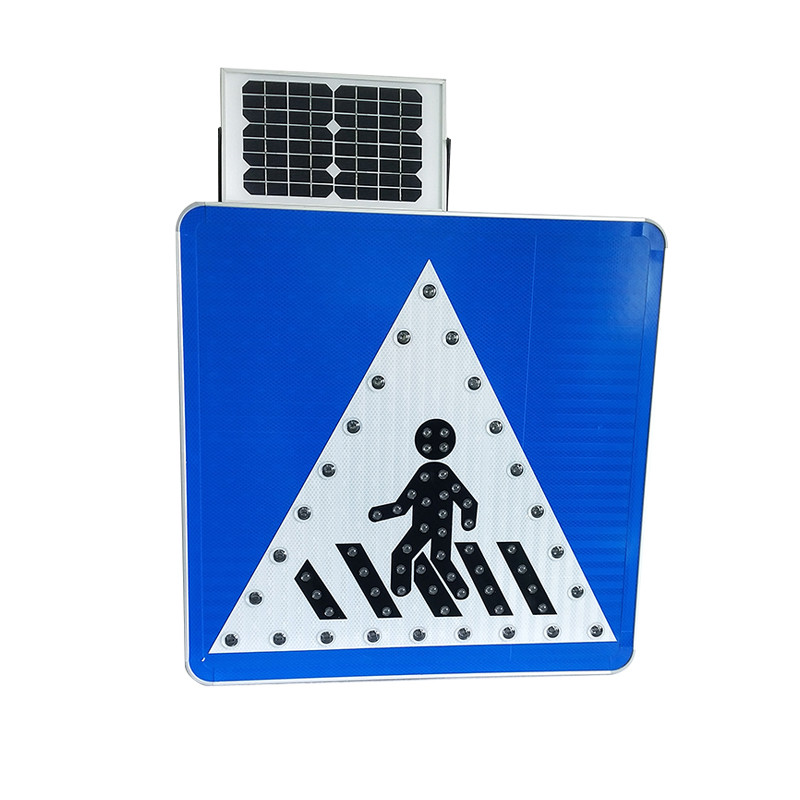 China Bom sinal solar visível do cruzamento pedestre do CE 600mm, sinal do cruzamento de zebra adiante supplier