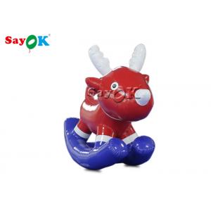 China Inflatable Rocking Horse Baby Toys PVC 1.8x0.7x1.8 MH Inflatable Pony Horse supplier