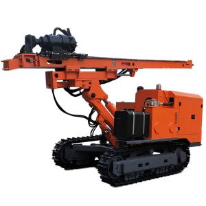 Hydraulic Solar Pile Driver 84KW Turbocharges Engine Pile Driving Machine