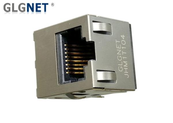 180° Angle Vertical Rj45 Magnetic Jack 2.5G / 5G Base - T POE Single Port For Ethernet