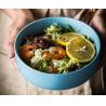 China Six Inch Blue Ceramic Mixing Bowl Set , Salad Plate Ceramic Noodle Bowl wholesale