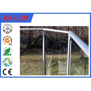 Balcony Handrail Extruded Aluminum Fence , 35 Mm Dia Anodized Aluminium Balustrade Profiles