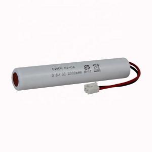 China SC 2000mAh NiCd 3.6V Rechargeable Battery Pack For Emergency Lighting And Power Tools supplier