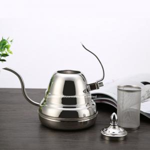 Perfect hand drip coffee pot 1200ml pour over kettle with lid modern design silver color long narrow spout kettle