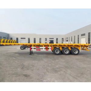 12 Fuerza del neumático Contenedor de tres ejes Tractor de cama plana con tren de aterrizaje Jost E100