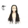 Large Density Silky Synthetic Sensational Box Braids Lace Wig Black Quite Long