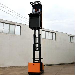 OEM Warehouse Order Picker Machine powered stacker truck , Multi Level Order Picker 23 Feet Lift Height