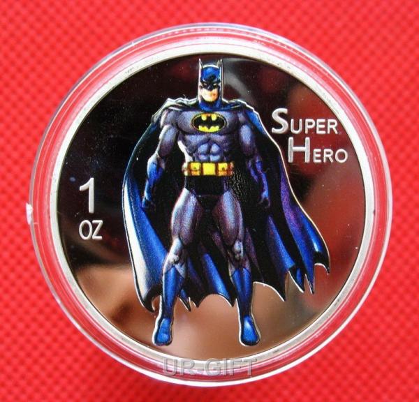 Hot Sale Silver Plated custom coin / Super Man Challenge Coin Custom