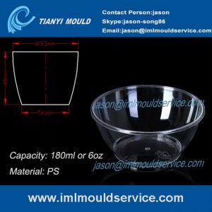 clear small thin wall PS Disposable Plastic Bowls mould with 180ml