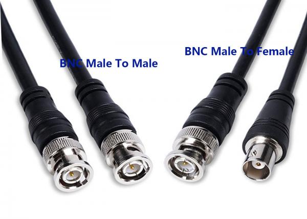 Black BNC Male To Male RF59 Cable Wiring Harness