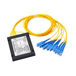 SC UPC Fiber Optic PLC Splitter 1X16 ABS Box Blue FTTH Fiber Optic Cable Splitter