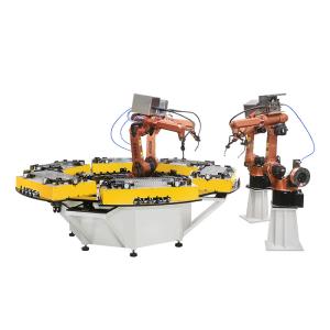 China Estação automática de Hwashi MIG TIG Welding Robot With Rotating para o canto da cremalheira do armazenamento supplier
