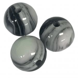 China One Hole Fancy Resin Bead Buttons Marble Effect 10mm Round for Garment supplier