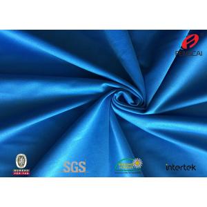 Durable 100 Polyester Tricot Fabric , Dark Blue Knitting Fusible Interlining Fabric