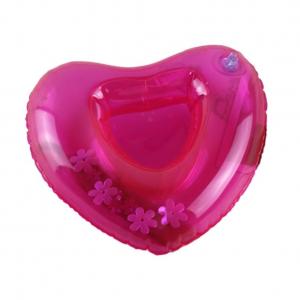 China Red Sweat-heart Shape Inflatable Drink Holder PVC Pool Floating Holder 18*18cm wholesale