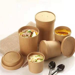 China Food Grade Paper Soup Container With Lid Soup Bowl Soup Packaging supplier