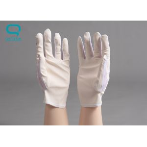 China La paume d'unité centrale a enduit les gants blancs 10pairs/bag d'ESD de salle propre de polyester wholesale