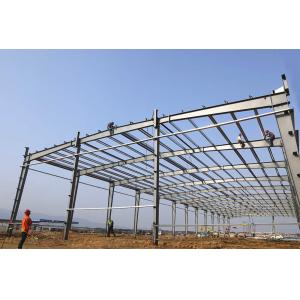 High Strength Steel Frame Storage Buildings / Prefab Metal Warehouse Building Construction